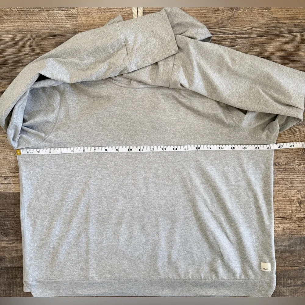 Vuori Women’s XL Halo Hoodie Pullover Heather Light Gray Stretch - Picture 6 of 12